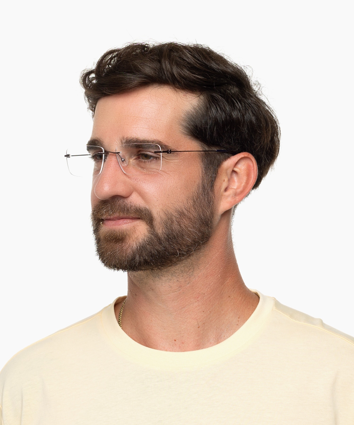 Brentwood Matbruin MetaalEyeglass Frames voor heren van B24