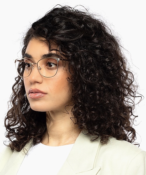 Yorkville Matgoud MetaalEyeglass Frames voor dames van B24