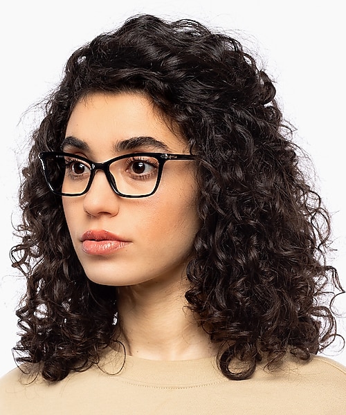 Aurora Zwart KunststofEyeglass Frames voor dames van B24