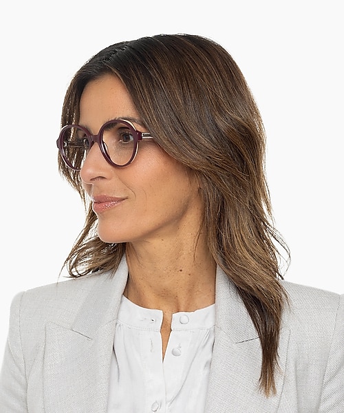 Monaco Bordeaux AcetaatEyeglass Frames voor dames van B24