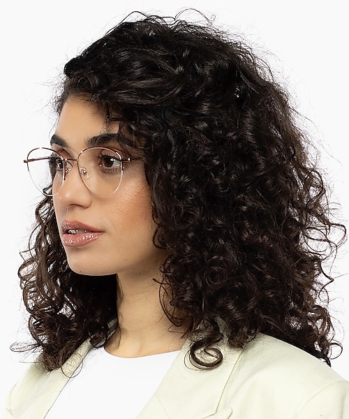 Portland Lichtroze goud MetaalEyeglass Frames voor dames van B24