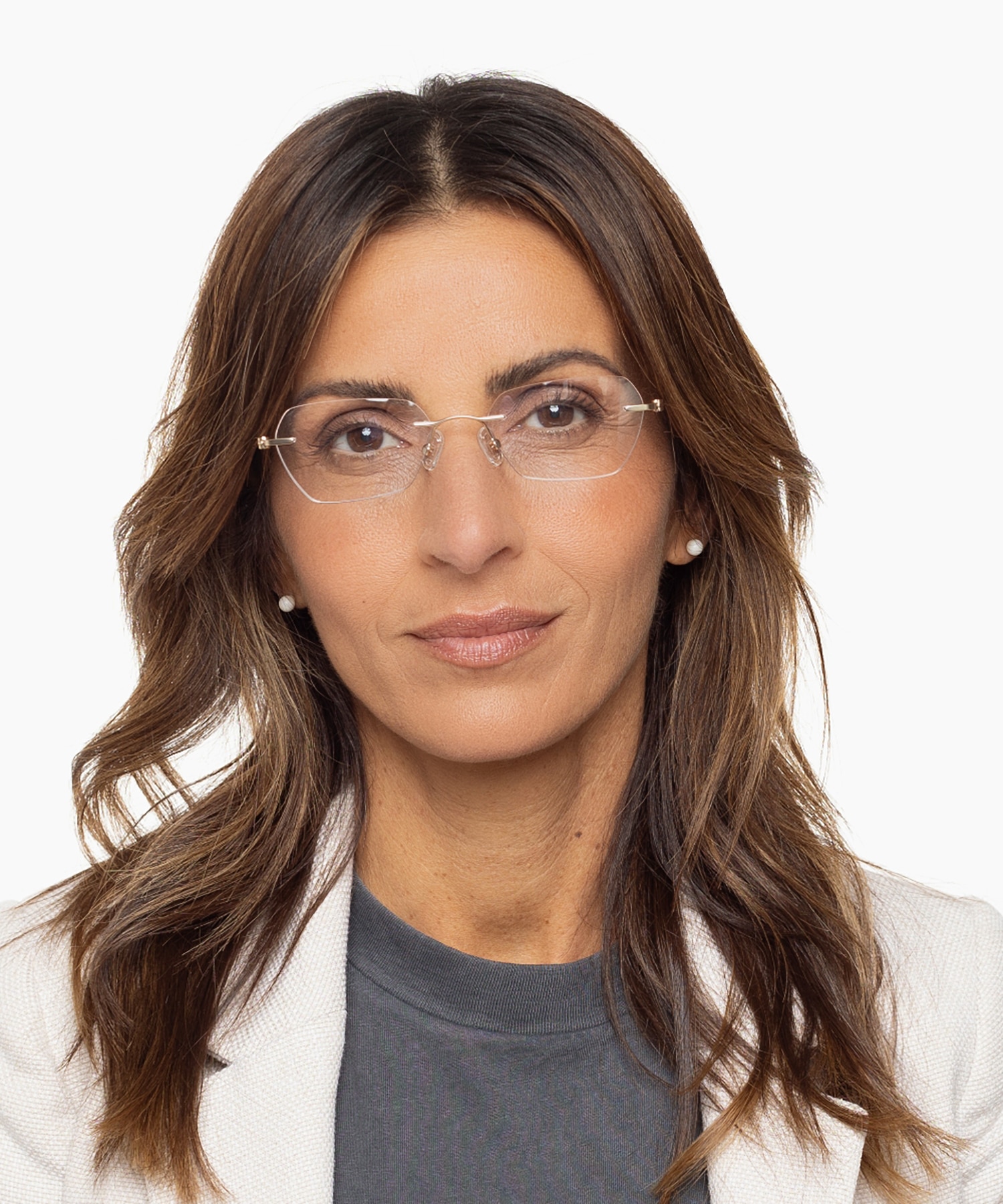 Westwood Matt Gold MetallEyeglass Frames für Damen von B24