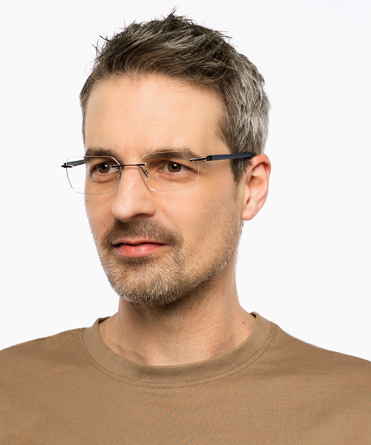 Clearwater Blau MetallEyeglass Frames für Herren von B24