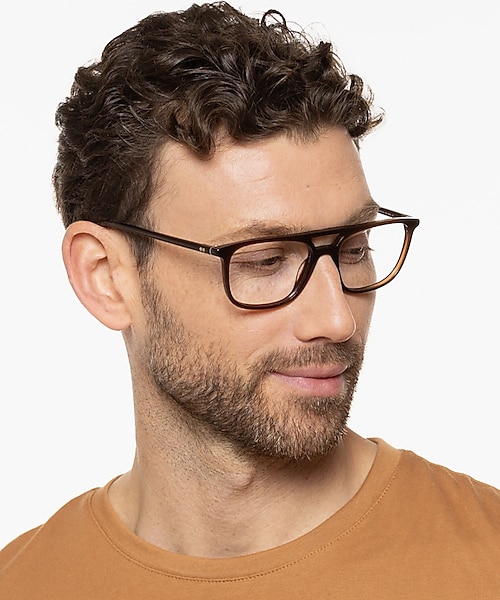 Adelaide Crystal Braun AcetatEyeglass Frames für Herren von B24