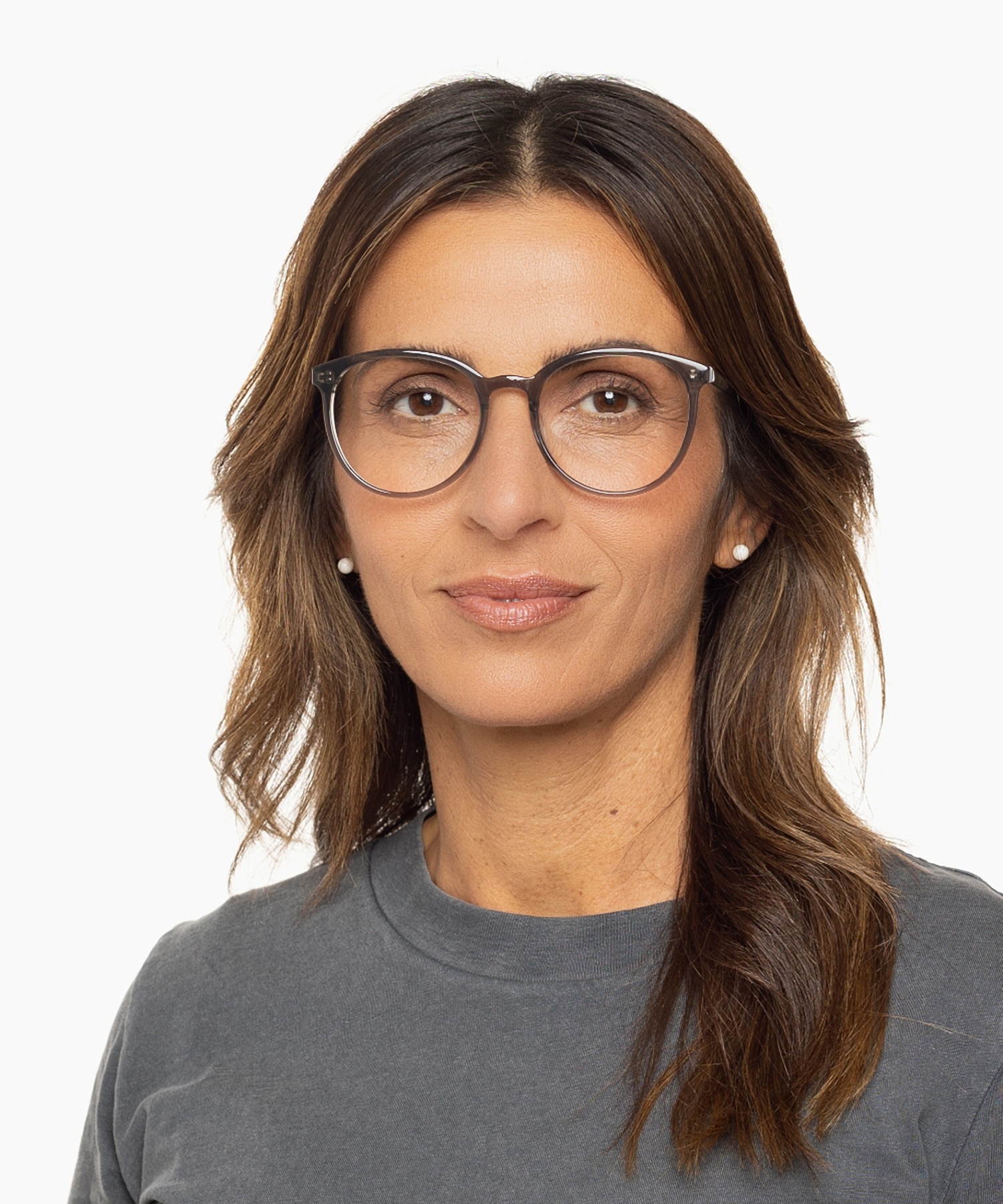 New York Grau AcetatEyeglass Frames für Damen von B24