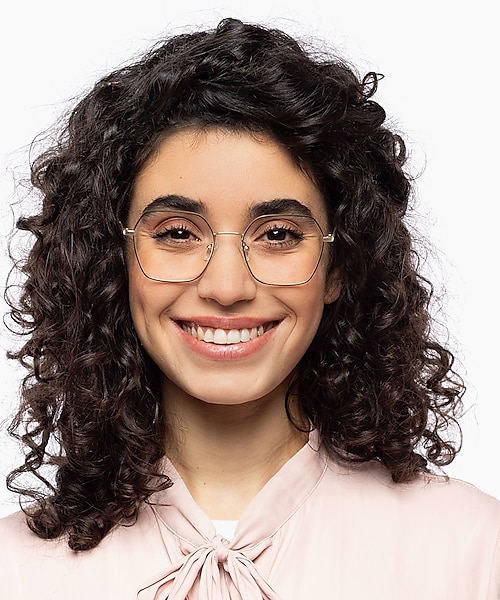 Miranda Gold  &  Black  &  Cream Havana MetallEyeglass Frames für Damen von B24