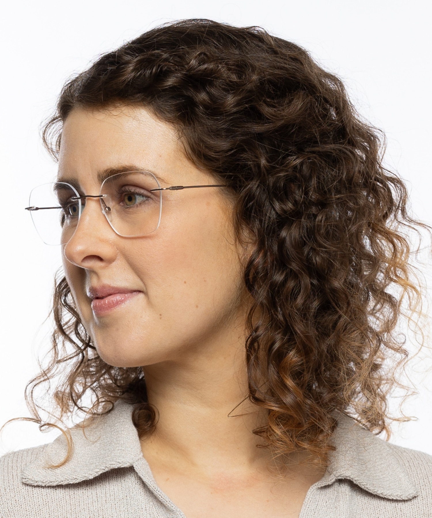 Frieda Satin Pink Gold MetallEyeglass Frames für Damen von B24