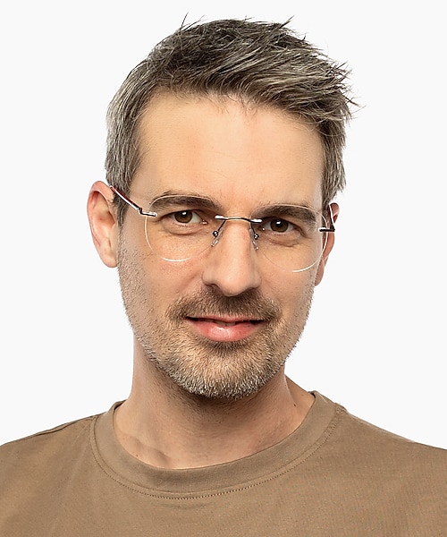 Casper Gunmetal  &  Red MetallEyeglass Frames für Herren von B24