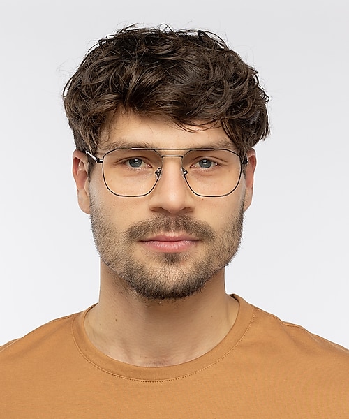 Berry Staalgrijs  &  blauw grijs Havana MetaalEyeglass Frames voor heren van B24