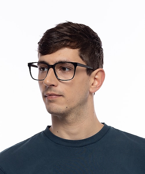 Woodstock Schwarz AcetatEyeglass Frames für Herren von B24