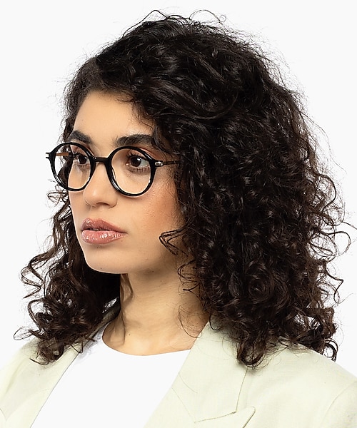 Albany Zwart AcetaatEyeglass Frames voor dames van B24