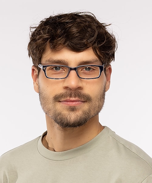 Capuno Donkerblauw & blauw AcetaatEyeglass Frames voor heren van B24