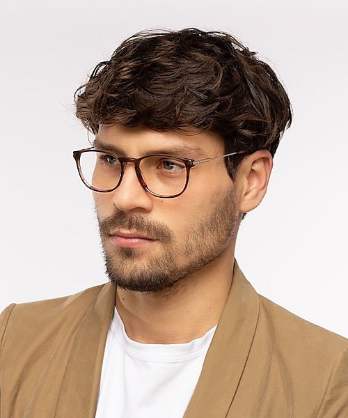 Dustin Gradiënt bruin & goud & bruin AcetaatEyeglass Frames voor heren van B24