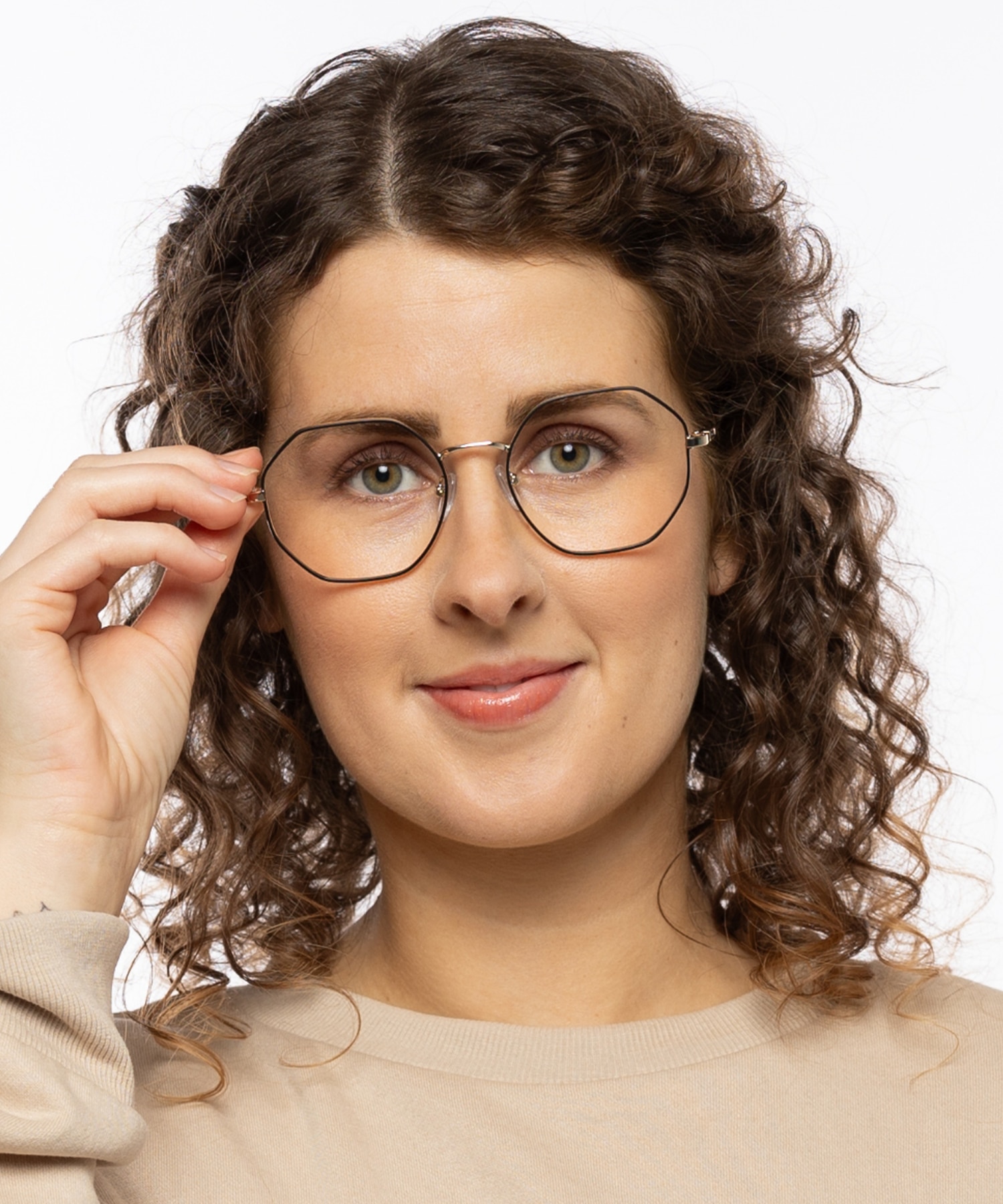 Istanbul Matt Black  &  Gold MetallEyeglass Frames für Damen von B24