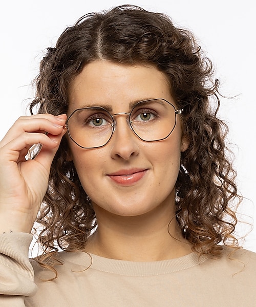Istanbul Matzwart & goud MetaalEyeglass Frames voor dames van B24