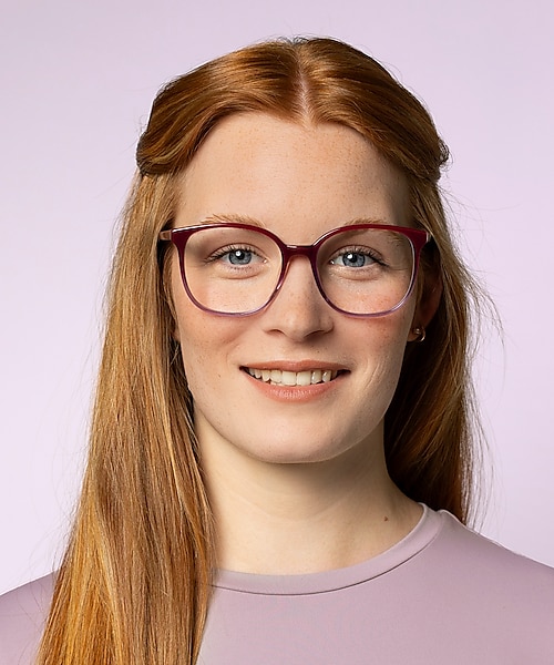 Mia Drielaags rood  &  paars AcetaatEyeglass Frames voor dames van B24