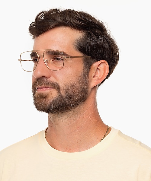 Douglas Matt Gold & Havana MetallEyeglass Frames für Herren von B24