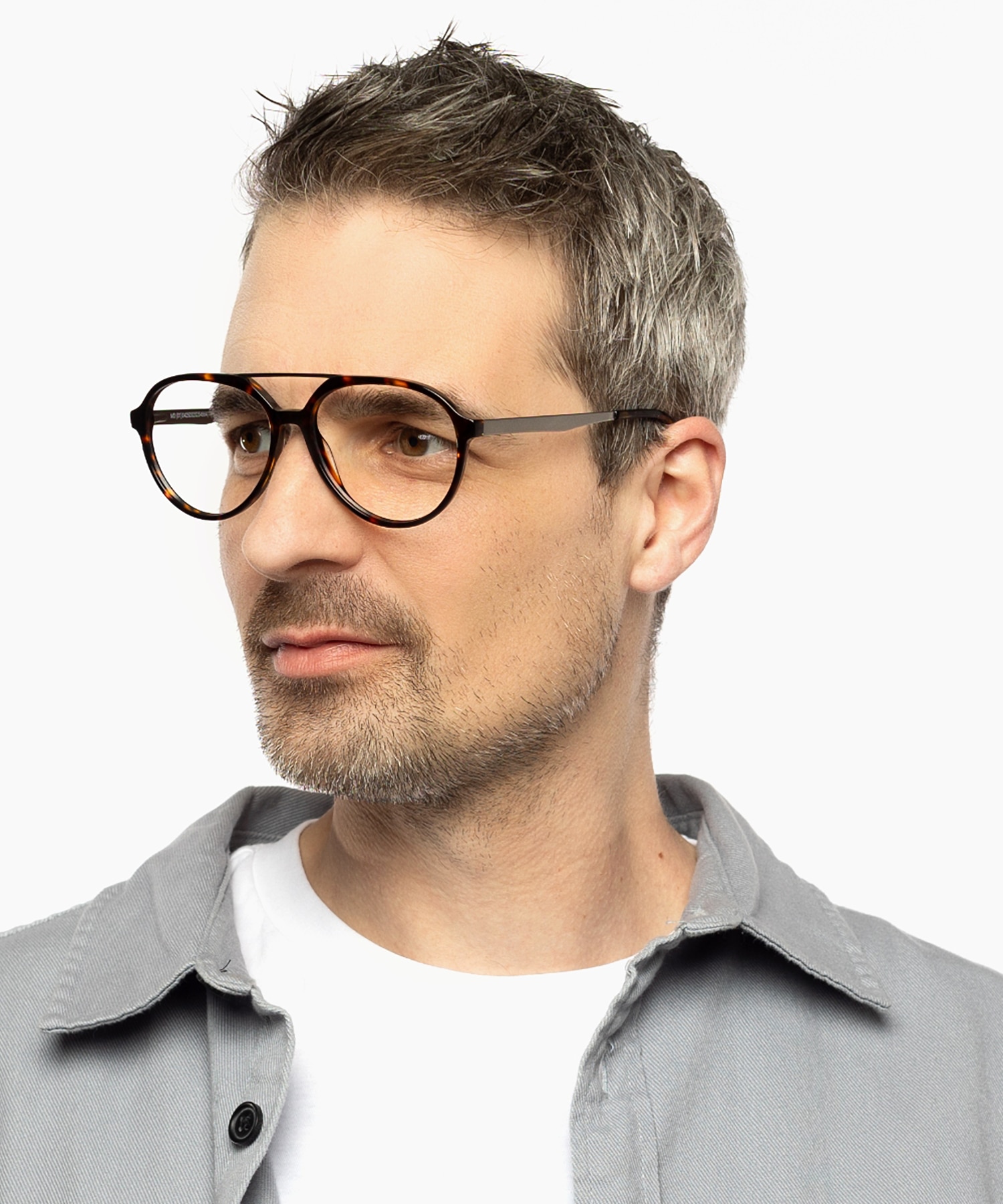 Belmont Havana  &  mat gunmetal AcetaatEyeglass Frames voor heren van B24