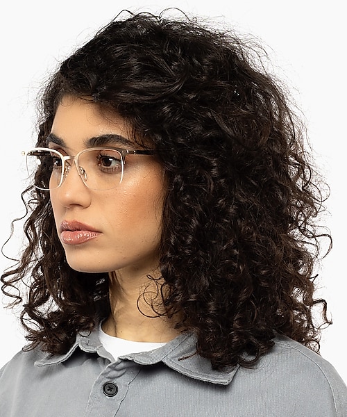 Alabama Matt Gold & Havana MetallEyeglass Frames für Damen von B24