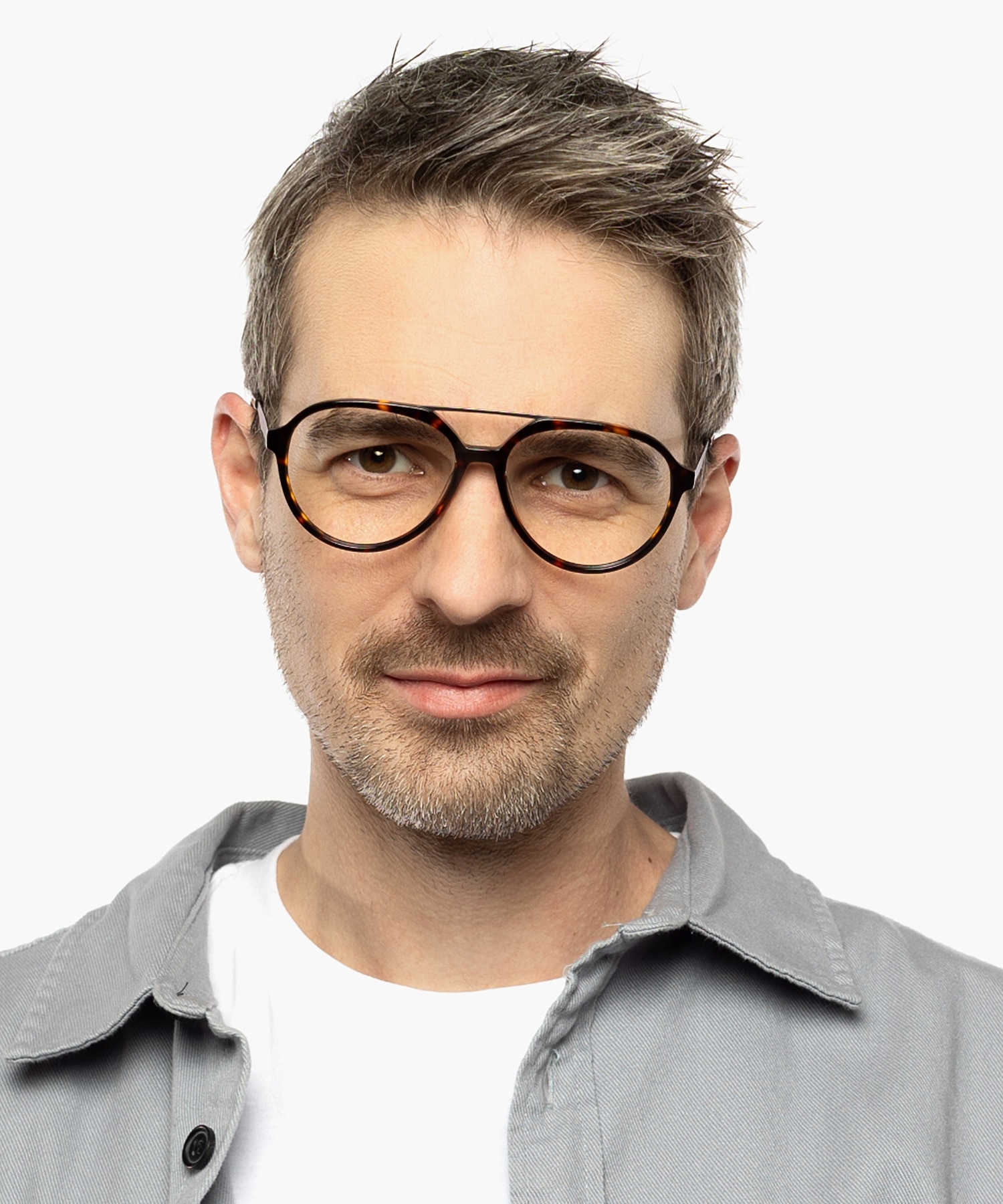 Belmont Havana  &  mat gunmetal AcetaatEyeglass Frames voor heren van B24