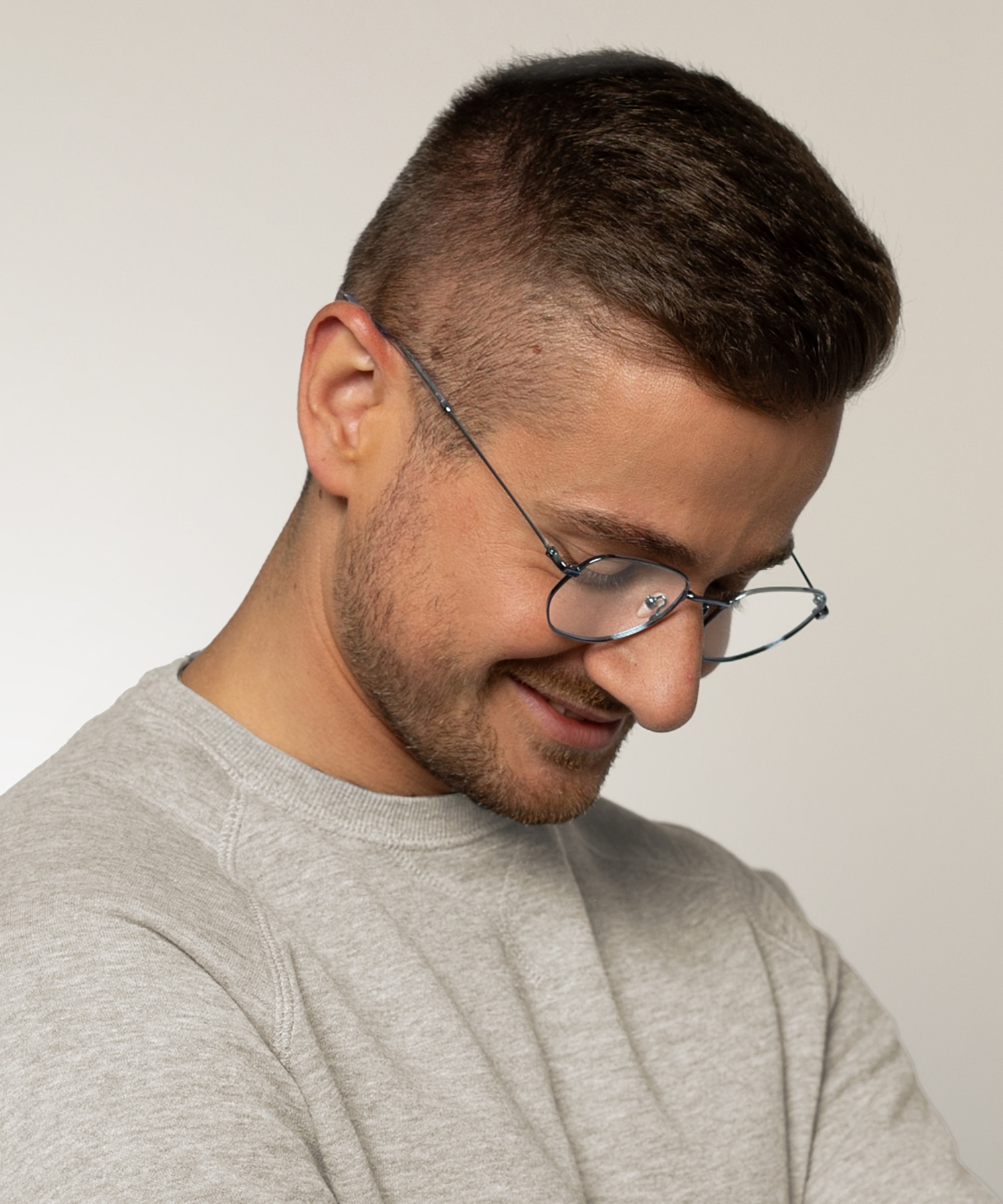 Halifax Blue  &  Crystal MetallEyeglass Frames für Herren von B24