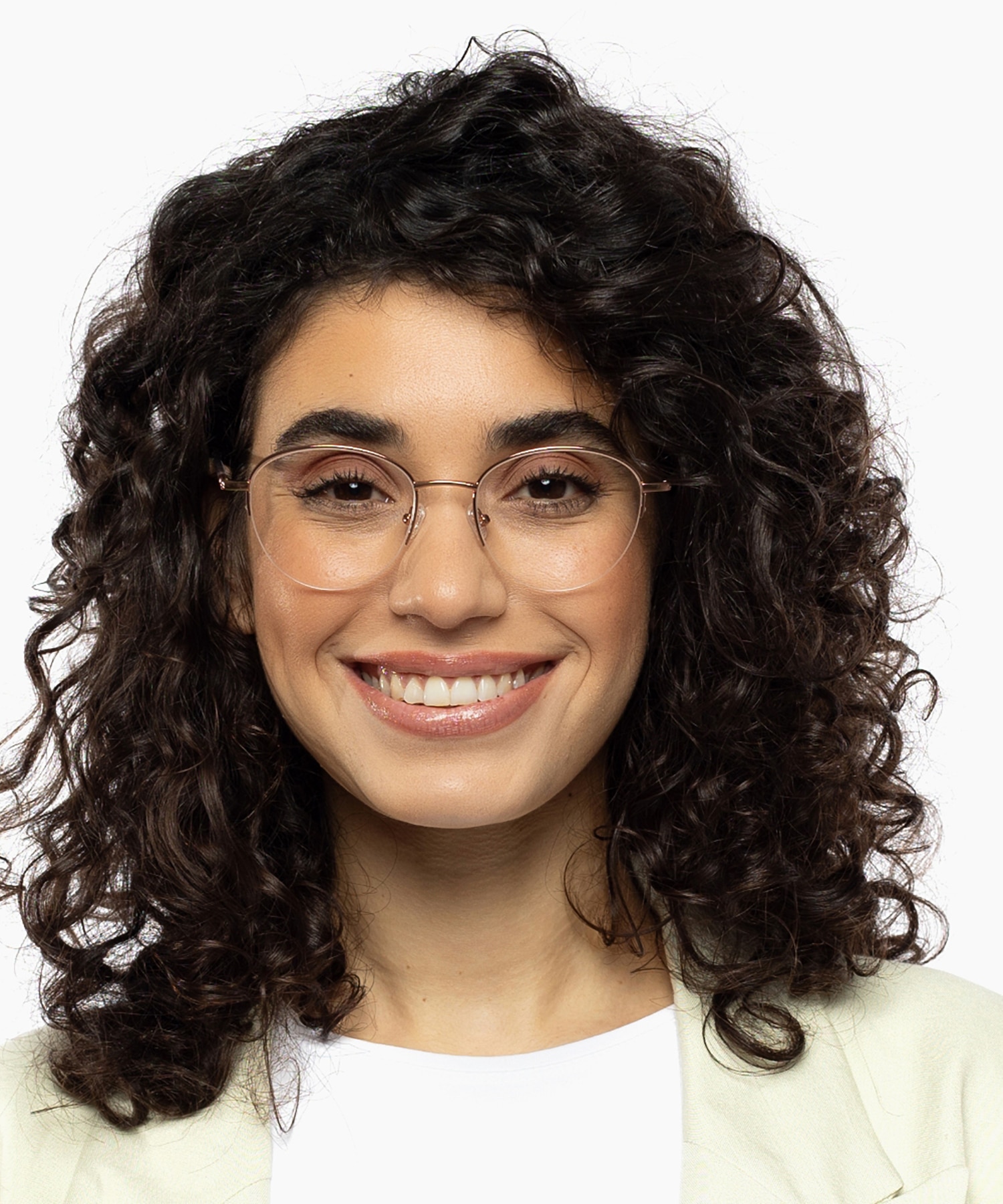 Portland Lichtroze goud MetaalEyeglass Frames voor dames van B24