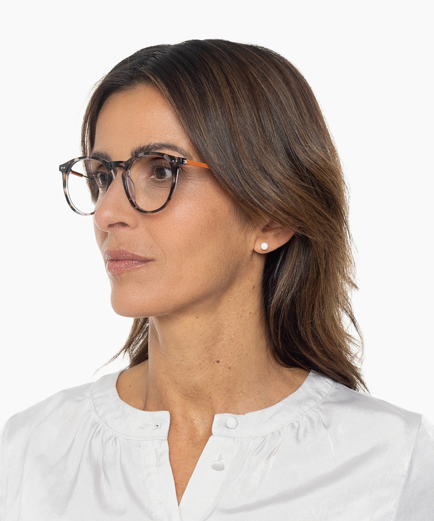 Malibu Tweelaags Havana AcetaatEyeglass Frames voor dames van B24