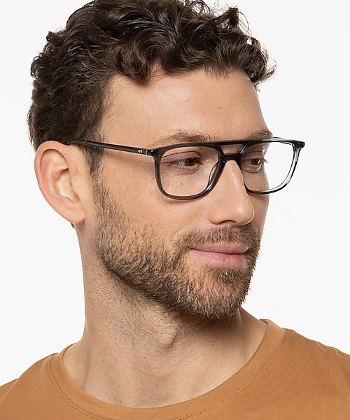 Adelaide Kristalgrijs AcetaatEyeglass Frames voor heren van B24