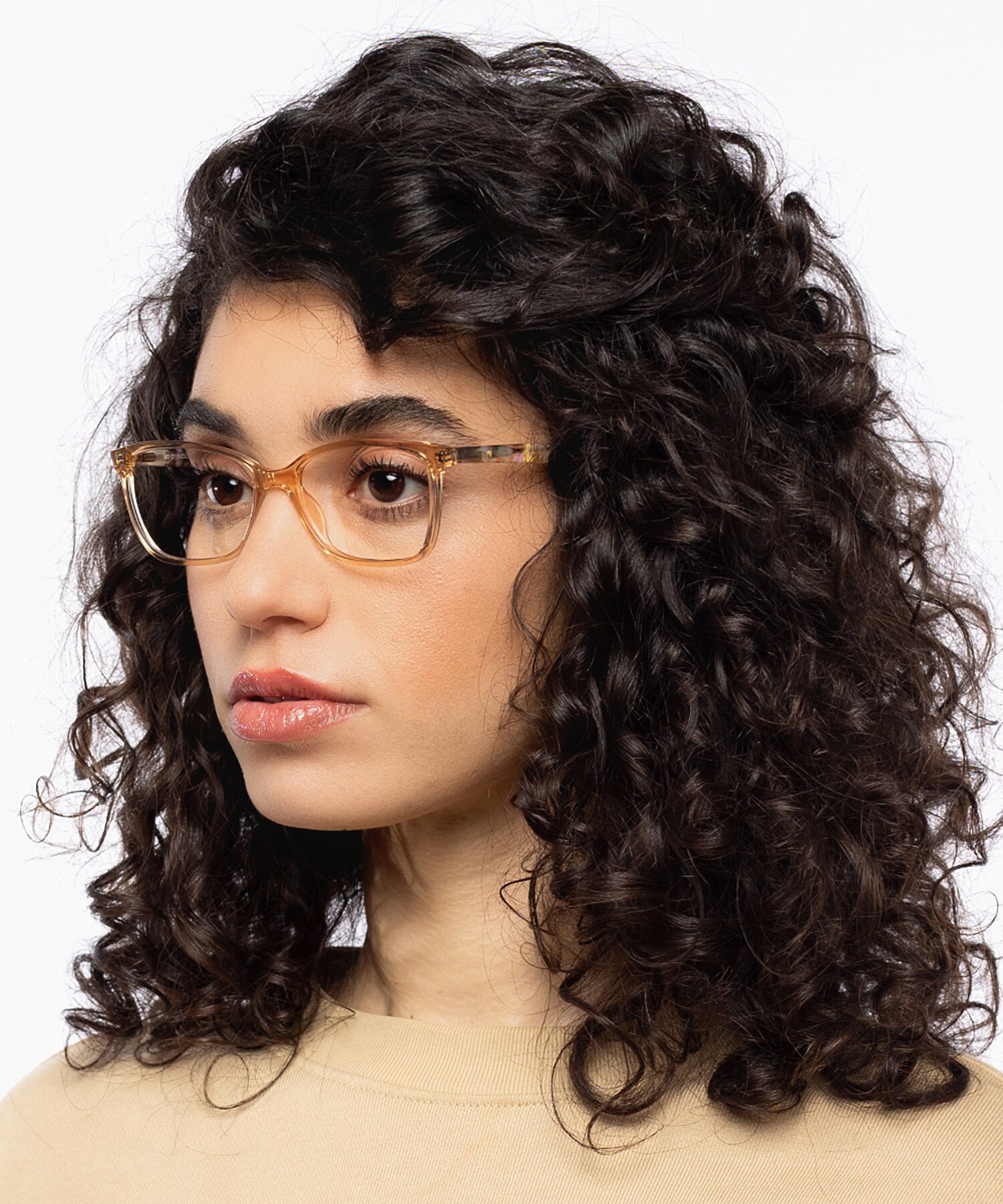 Kimball Kristal nude KunststofEyeglass Frames voor dames van B24