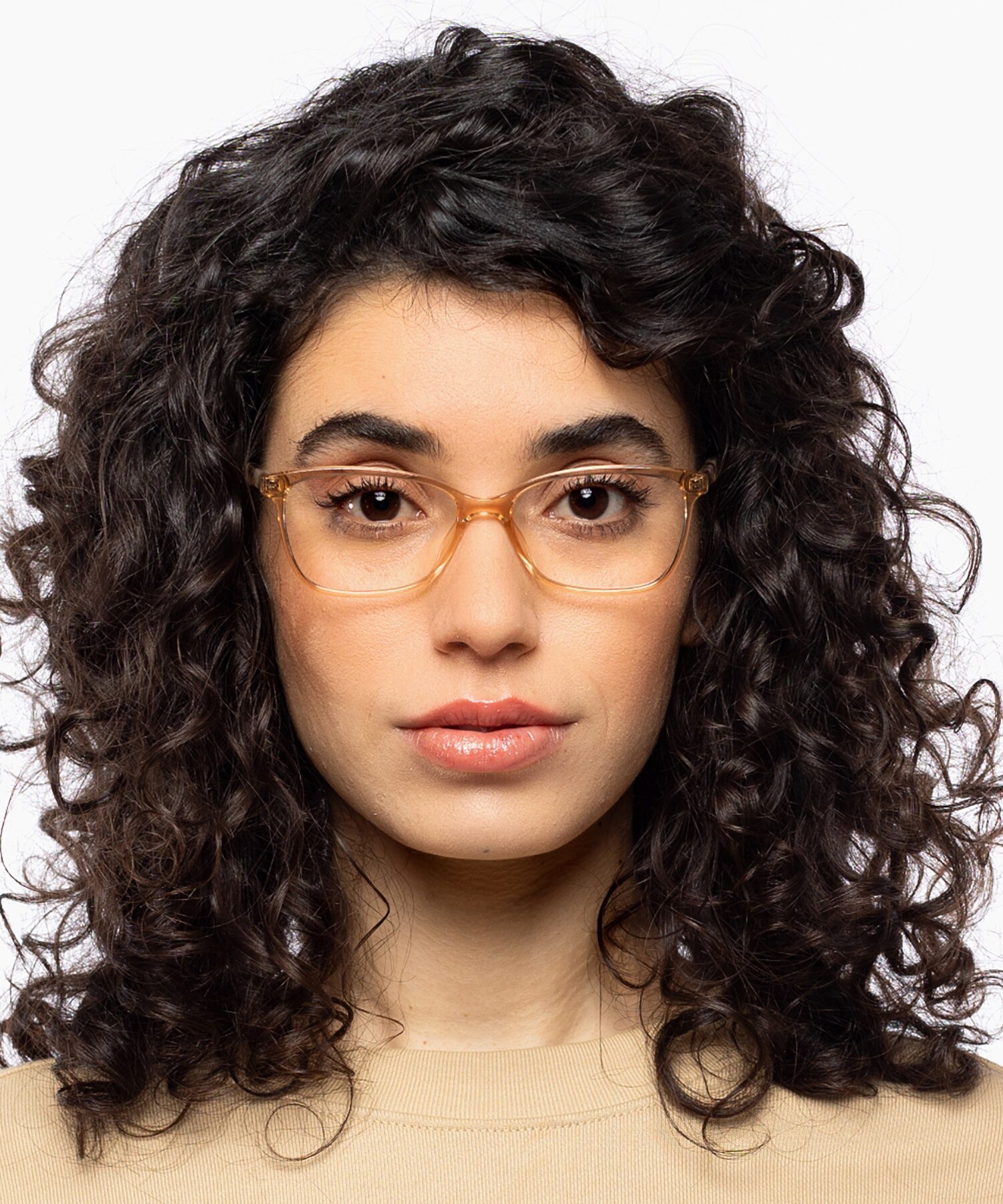 Kimball Kristal nude KunststofEyeglass Frames voor dames van B24