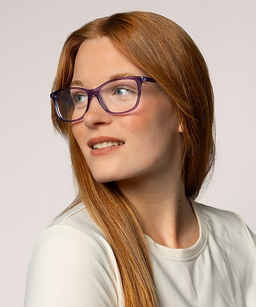 Paris Paars AcetaatEyeglass Frames voor dames van B24