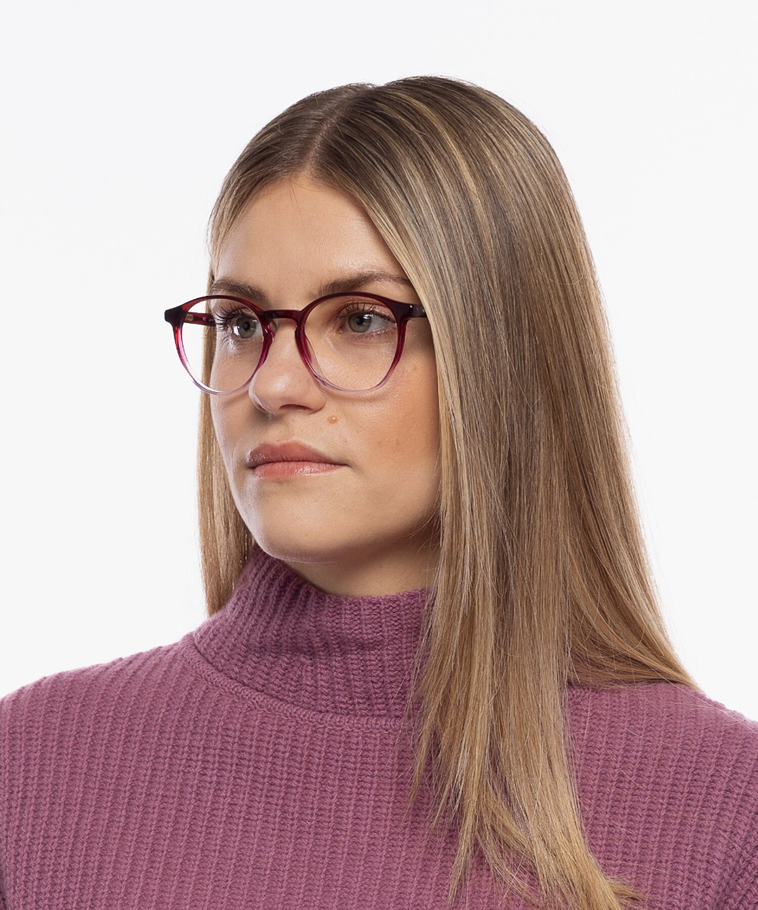 June Gradient Red Crystal  &  Red AcetatEyeglass Frames für Damen von B24