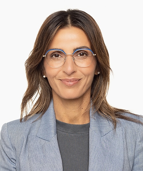Ibiza Matgoud  &  blauw MetaalEyeglass Frames voor dames van B24