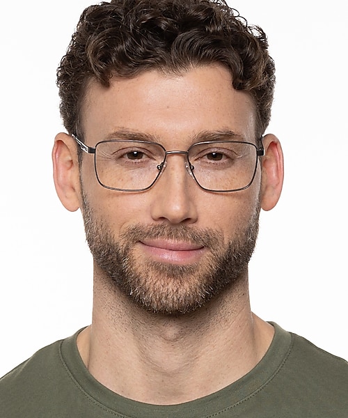 Derby Mat gunmetal MetaalEyeglass Frames voor heren van B24