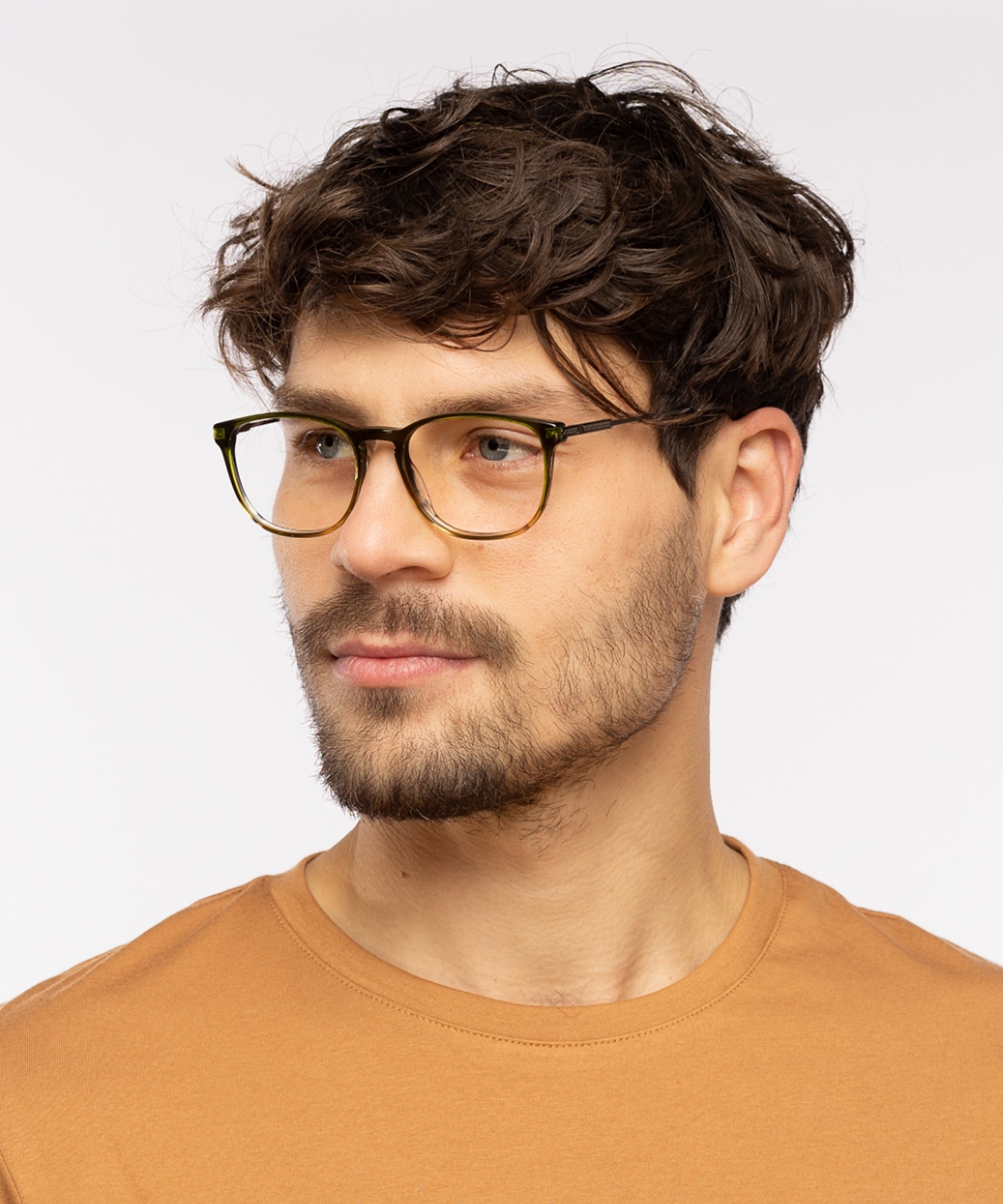 Dustin Gradiënt kaki  &  kaki AcetaatEyeglass Frames voor heren van B24