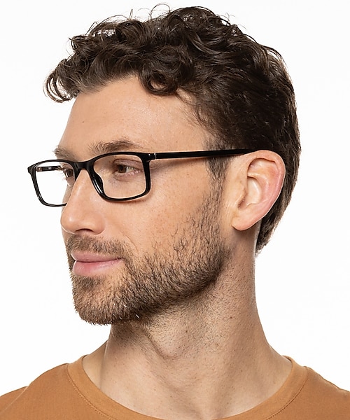 Bern Zwart KunststofEyeglass Frames voor heren van B24