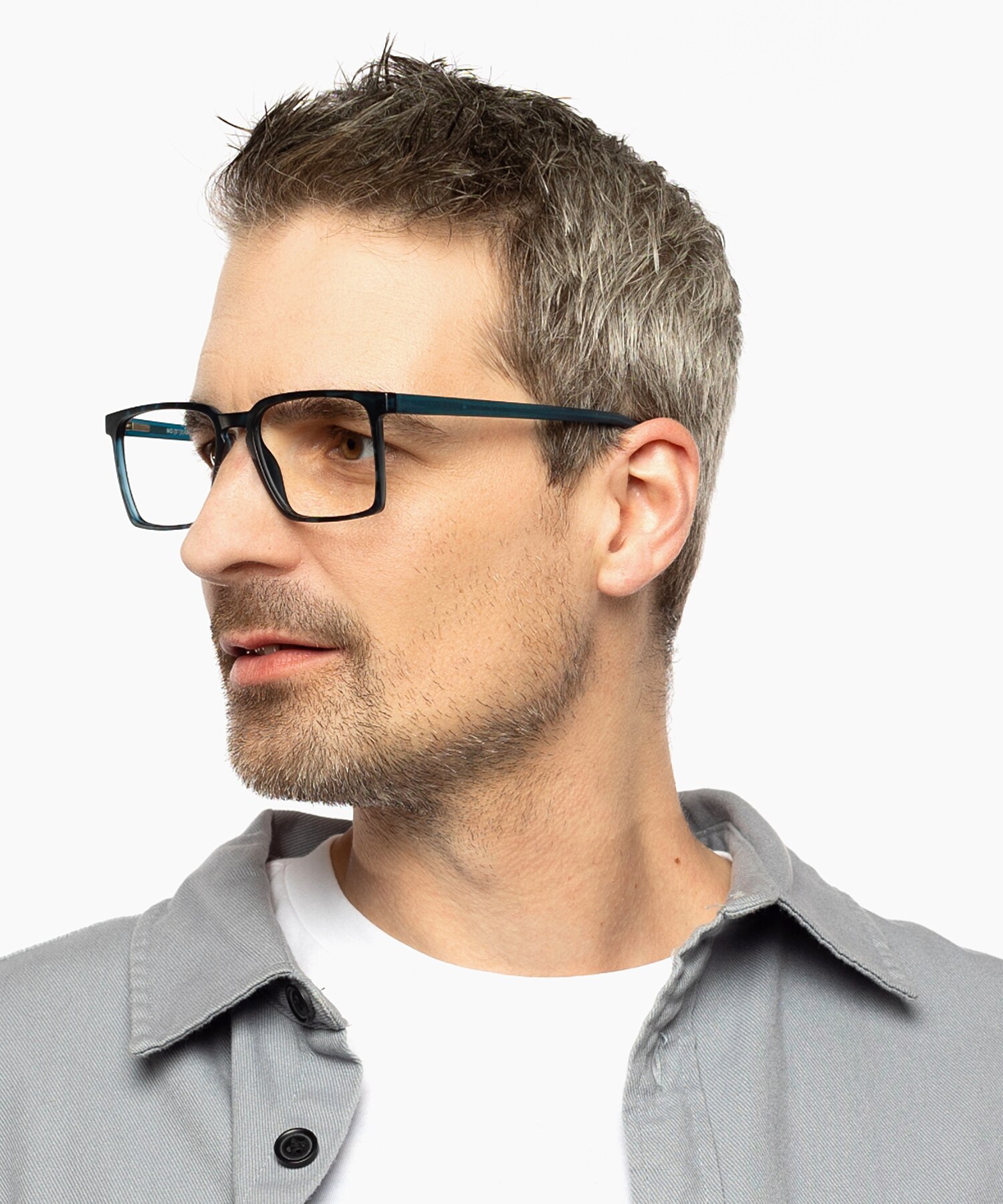 Lincoln Matt Havana Blue  &  Matt Blue KunststoffEyeglass Frames für Herren von B24