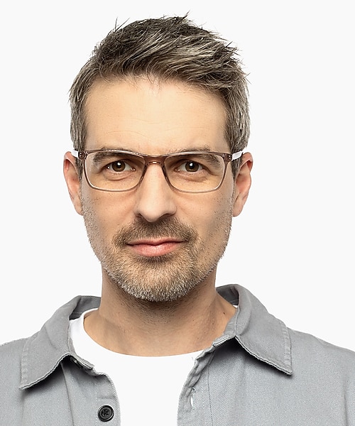 Toronto Crystal Hellgrau KunststoffEyeglass Frames für Herren von B24