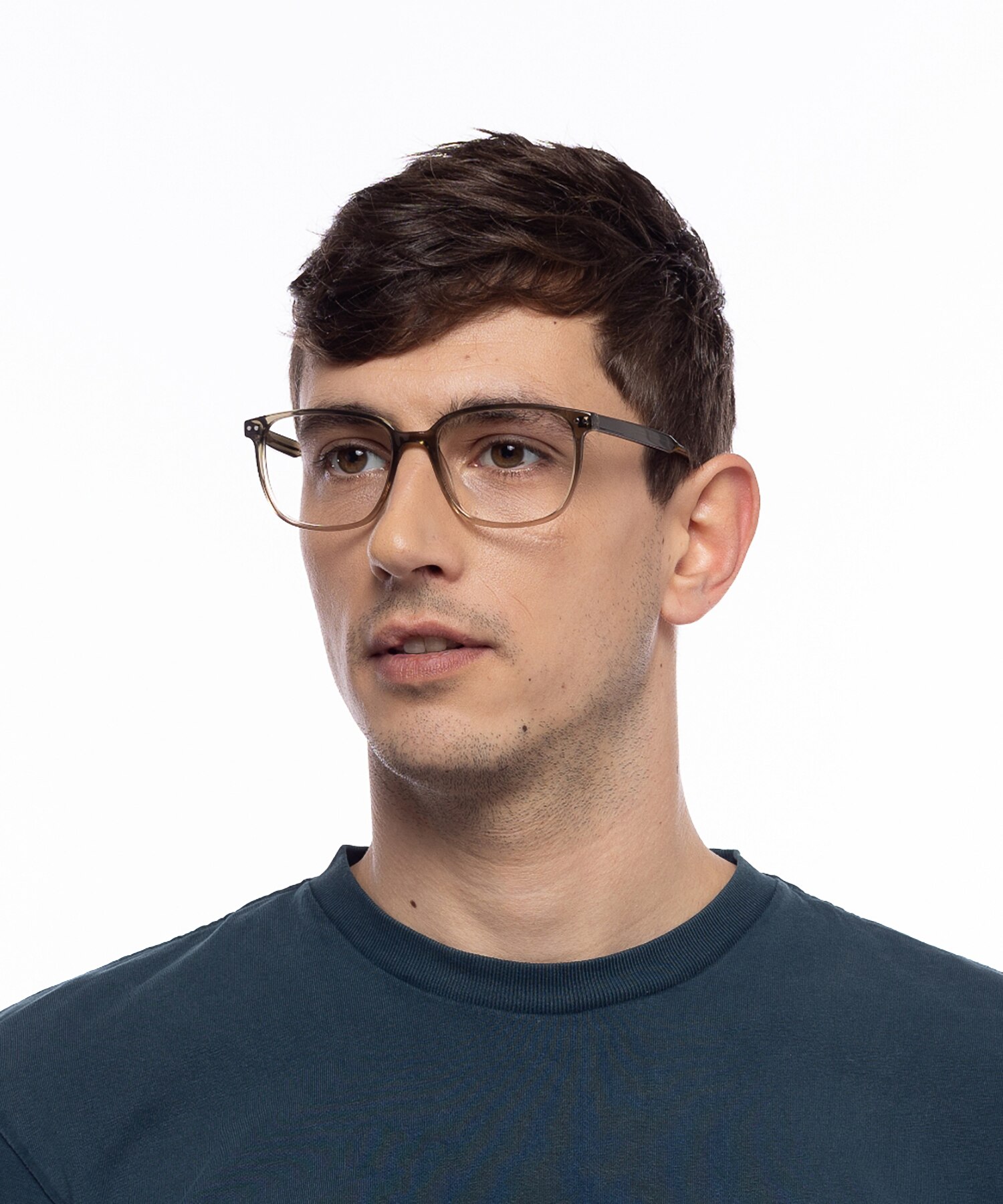 Yale Gradient Khaki AcetaatEyeglass Frames voor heren van B24