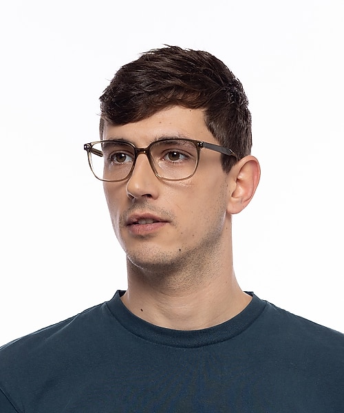 Yale Gradient Khaki AcetaatEyeglass Frames voor heren van B24