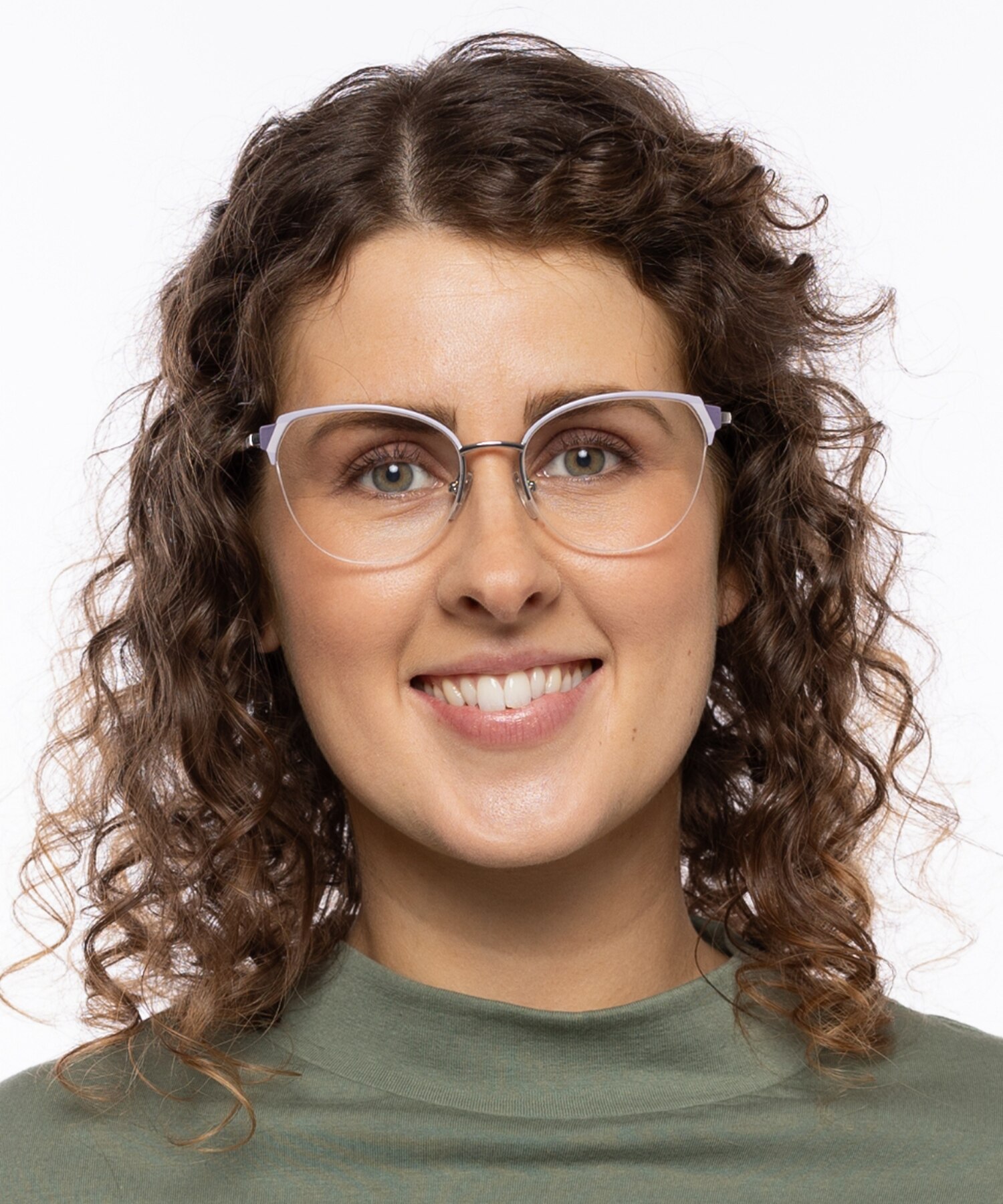 Fiona Violet  &  zilver MetaalEyeglass Frames voor dames van B24