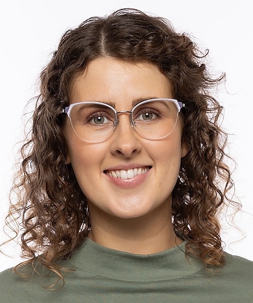 Fiona Violet  &  zilver MetaalEyeglass Frames voor dames van B24