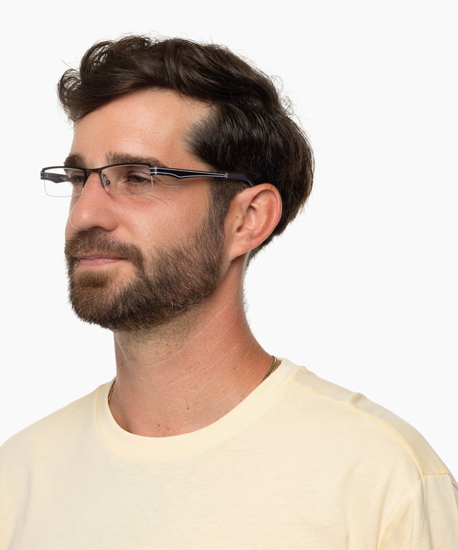 Kali Grau MetallEyeglass Frames für Herren von B24