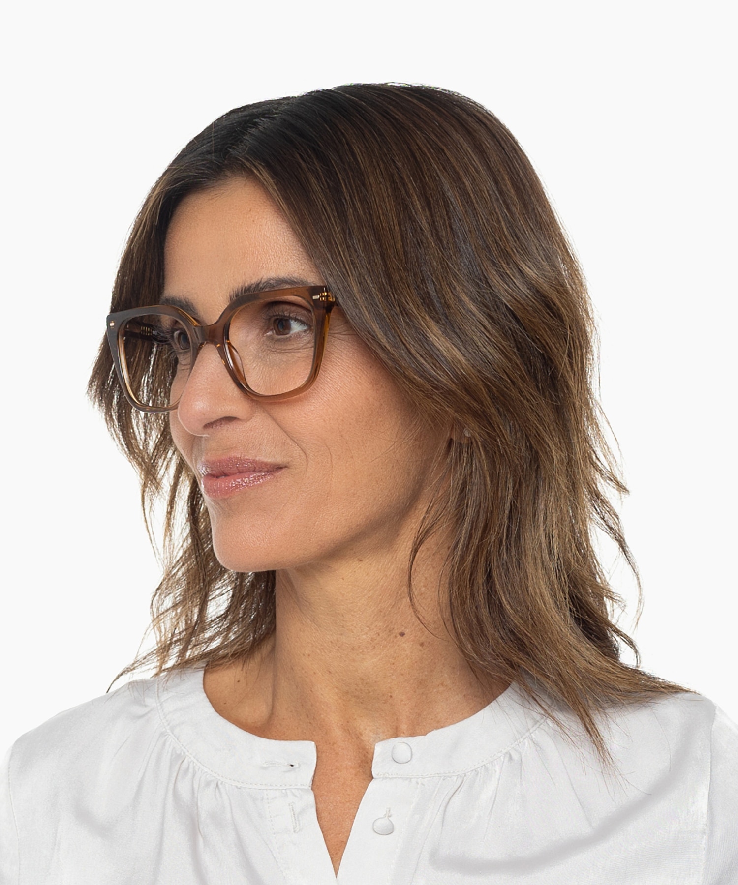 Beverly Kristal Bruin AcetaatEyeglass Frames voor dames van B24