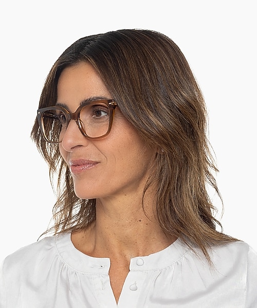 Beverly Crystal Braun AcetatEyeglass Frames für Damen von B24