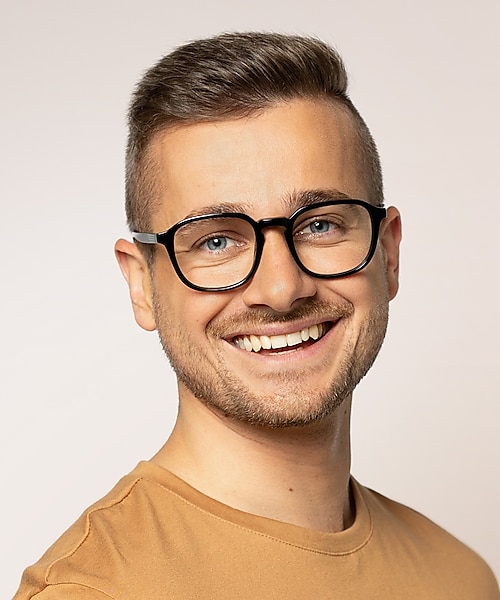 Cork Schwarz AcetatEyeglass Frames für Herren von B24