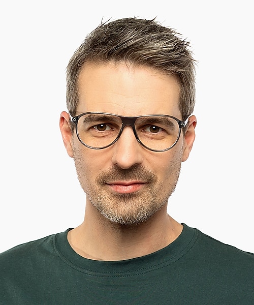 Dallas Crystal Grau KunststoffEyeglass Frames für Herren von B24