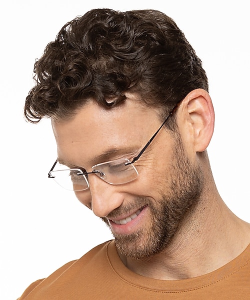 Freetown Mattblau MetallEyeglass Frames für Herren von B24