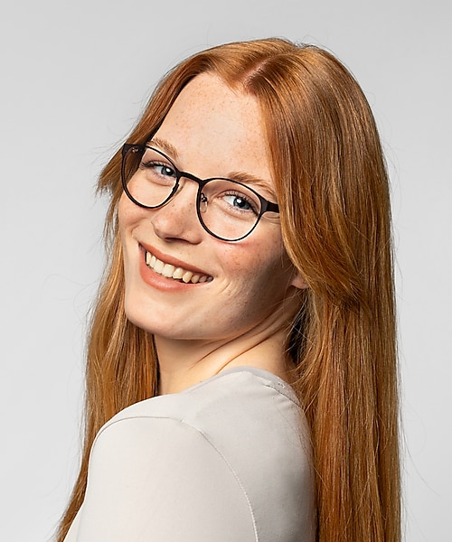 Lima Mat bordeauxrood MetaalEyeglass Frames voor dames van B24