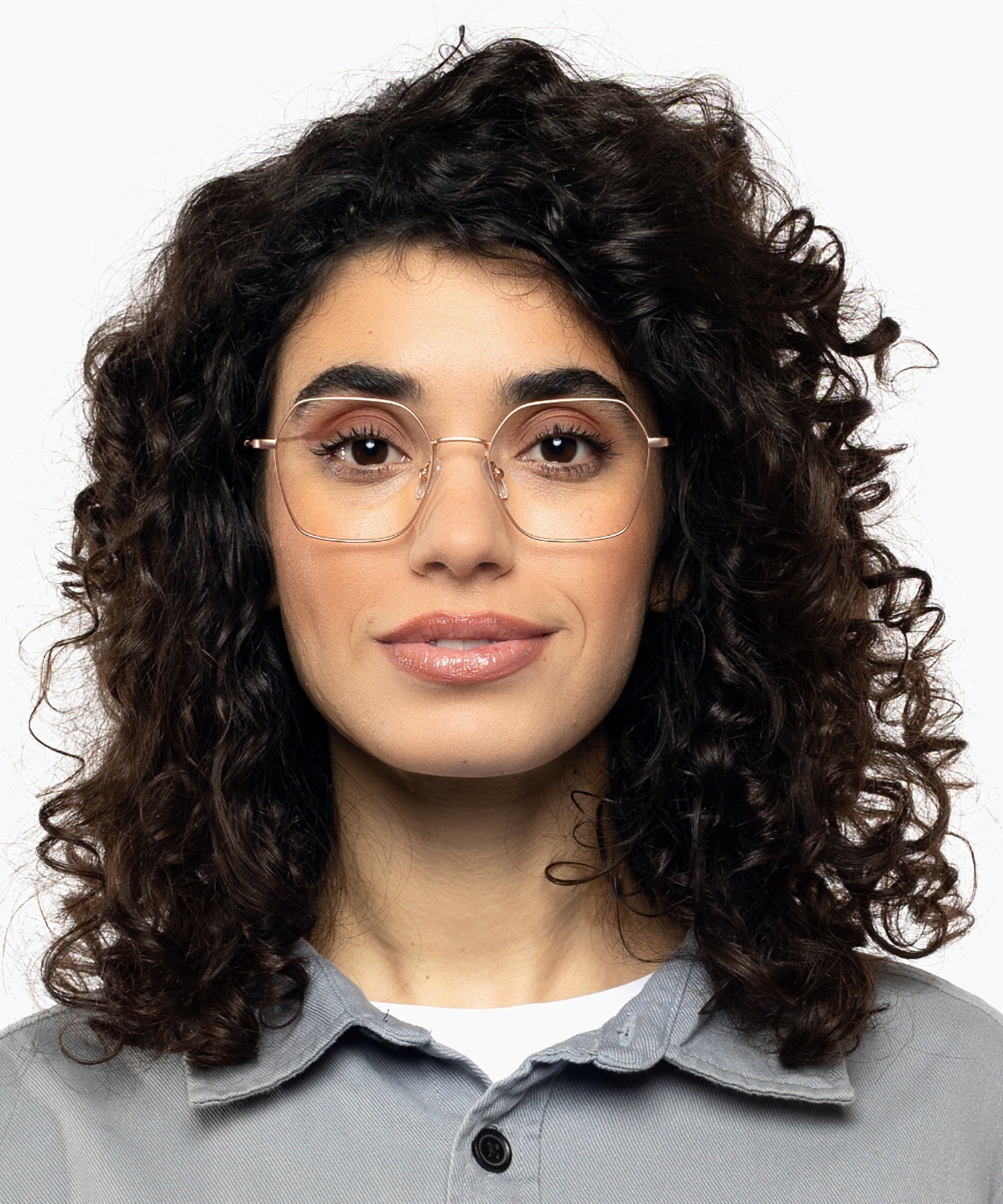 Miranda Matt Pink Gold  &  Pink Havana MetallEyeglass Frames für Damen von B24